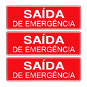 Ver imagem 1 de Combo 10 Placas De Sinalização Saída De Emergência 30x10 Acesso - S-225 F9e