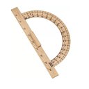 Ver imagem 4 de Kit Geométrico do Professor com 1 Transferidor em Mdf 180 Graus + 1 Compasso para Giz 40 Cm + 1 Esqu