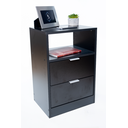 Ver imagem 3 de Mesa De Cabeceira 60cm De Altura Preto Com 2 Gavetas enviamos montado