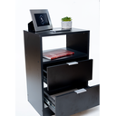 Ver imagem 2 de Mesa De Cabeceira 60cm De Altura Preto Com 2 Gavetas enviamos montado