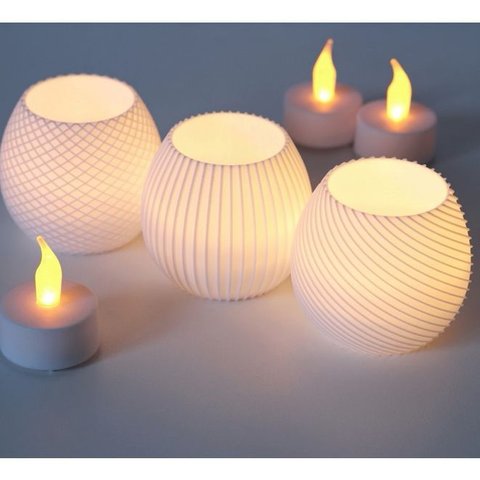 Kit 3 Vasos Decorativos Porta-velas Artificiais Modernos Sotisticado