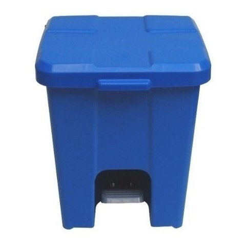 Cesto Lixeira Quadrada Plastica com Pedal 25 Litros Cor:branco