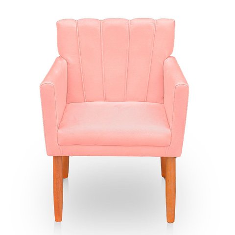 Poltrona Cadeira para Sala Elegante Confortável e Reforçada Carol Suede