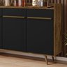 Balcão Aparador Buffet Quartz 3 Portas Madeira B02 Rústica/Preto - 3