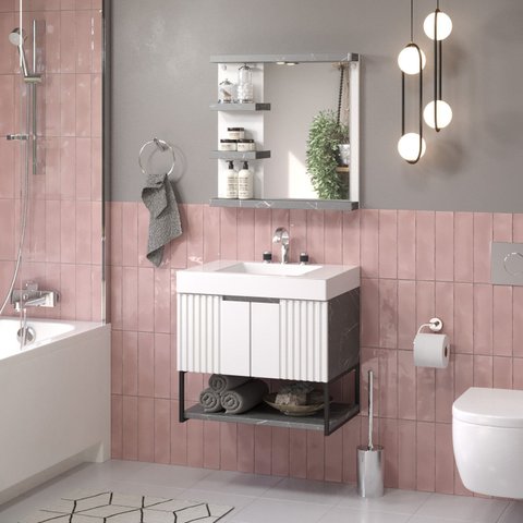 Conjunto de Banheiro Berton Urban 60cm Cinzel/br