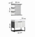 Ver imagem 3 de Conjunto de Banheiro Berton Urban 60cm Cinzel/br