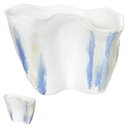 Ver imagem 3 de Vaso Decorativo Ceramica Branco e Azul Florarte 20cm