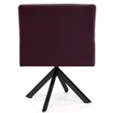 Ver imagem 3 de Kit 2 Poltronas Decorativas Giratórias Base Eiffel Preto Angel B-292 Veludo Uva - Domi