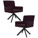 Ver imagem 1 de Kit 2 Poltronas Decorativas Giratórias Base Eiffel Preto Angel B-292 Veludo Uva - Domi