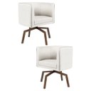 Ver imagem 1 de Kit 2 Poltronas Decorativas Base Ka Madeira Betina B-443 Linho Bege - Domi