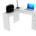 Ver imagem 7 de Conjunto Escritório Completo Com 2 Mesas em L e 6 Gavetas Cor: Branco