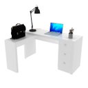 Ver imagem 6 de Conjunto Escritório Completo Com 2 Mesas em L e 6 Gavetas Cor: Branco