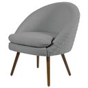 Ver imagem 1 de Poltrona Decorativa Sala de Estar Pés Palito Rafa C-416 Linho Cinza Escuro - Domi