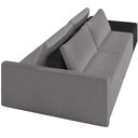 Ver imagem 7 de Sofá Ilha Modular para Sala 232cm com Puff Dublin K01 Bouclê Cinza e Sintético Preto - Lyam Decor