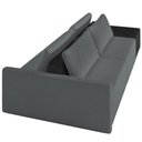 Ver imagem 6 de Sofá Ilha Modular para Sala 232cm com Puff Dublin K01 Bouclê Cinza e Sintético Preto - Lyam Decor