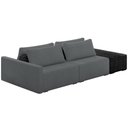 Ver imagem 1 de Sofá Ilha Modular para Sala 232cm com Puff Dublin K01 Bouclê Cinza e Sintético Preto - Lyam Decor