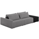 Ver imagem 1 de Sofá Ilha Modular para Sala 232cm com Puff Dublin K01 Bouclê Cinza e Sintético Preto - Lyam Decor