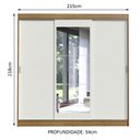 Ver imagem 3 de Guarda-roupa Casal Madesa Istambul 3 Portas de Correr com Espelho 3 Gavetas