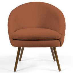 Kit 2 Poltronas Decorativas Pés Palito Rafa B-235 Veludo Laranja - Domi - 2