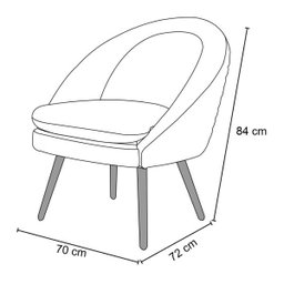 Kit 2 Poltronas Decorativas Pés Palito Rafa B-235 Veludo Laranja - Domi - 5