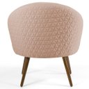 Ver imagem 4 de Kit 2 Poltronas Decorativas Pés Palito Rafa C-105 Linho Rosê - Domi