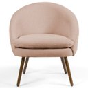 Ver imagem 2 de Kit 2 Poltronas Decorativas Pés Palito Rafa C-105 Linho Rosê - Domi