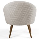 Ver imagem 4 de Kit 2 Poltronas Decorativas Pés Palito Rafa C-107 Linho Bege - Domi