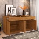 Ver imagem 3 de Balcão Aparador Buffet 4 Portas 2 Gavetas 100% Mdf Anne N02 Ypê