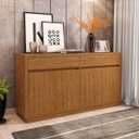 Ver imagem 2 de Balcão Aparador Buffet 4 Portas 2 Gavetas 100% Mdf Anne N02 Ypê
