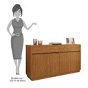 Ver imagem 5 de Balcão Aparador Buffet 4 Portas 2 Gavetas 100% Mdf Anne N02 Ypê