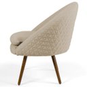 Ver imagem 3 de Kit 2 Poltronas Decorativas Pés Palito Rafa C-129 Linho Bege Escuro - Domi
