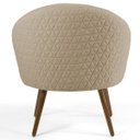 Ver imagem 4 de Kit 2 Poltronas Decorativas Pés Palito Rafa C-129 Linho Bege Escuro - Domi