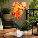 Ver imagem 2 de Arranjo Orquídea Vaso Artificial Decoração Enfeite Casa 40cm