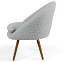 Ver imagem 3 de Kit 2 Poltronas Decorativas Pés Palito Rafa C-315 Linho Cinza Claro - Domi