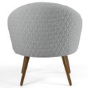 Ver imagem 4 de Kit 2 Poltronas Decorativas Pés Palito Rafa C-315 Linho Cinza Claro - Domi