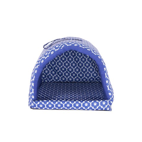Cama Pet para Cachorro ou Gato Iglu Toca Azul