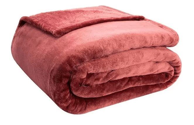 Cobertor Velour Queen 2,40m x 2,20m Camesa Vinho 300 g NEO clássico