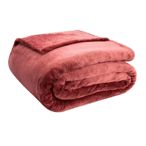 Cobertor Velour Queen 2,40m x 2,20m Camesa Vinho 300 g NEO clássico