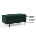 Ver imagem 2 de Puff Decorativo 90cm Base Aço Status B-303 Veludo Verde Musgo - Domi