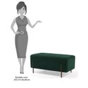 Ver imagem 4 de Kit 2 Puffs Decorativos 90cm Base Aço Status B-303 Veludo Verde Musgo - Domi