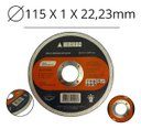Ver imagem 2 de Kit 25 Discos de Corte Metal/inox 115x10mm Esmerilhadeira
