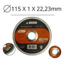 Ver imagem 2 de Kit 25 Discos de Corte Metal/inox 115x10mm Esmerilhadeira
