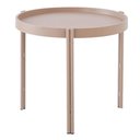 Ver imagem 1 de Mesa de Apoio Redonda Enjoy Rivatti 50 Cm (largura) Tampo em Polipropileno Fendi e Base em Aço