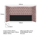 Ver imagem 4 de Kit Cabeceira e Calçadeira Baú King Everest P02 195cm para Cama Box Linho - Doce Sonho Móveis Ros