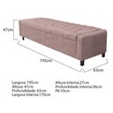 Ver imagem 3 de Kit Cabeceira e Calçadeira Baú King Everest P02 195cm para Cama Box Linho - Doce Sonho Móveis Ros