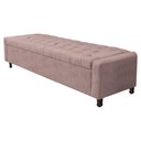 Ver imagem 7 de Kit Cabeceira e Calçadeira Baú King Everest P02 195cm para Cama Box Linho - Doce Sonho Móveis Ros