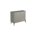 Ver imagem 2 de Buffet Bend 99 cm Porta Frisada Incolar Grigio com Pé Preto