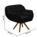 Ver imagem 2 de Kit 2 Poltrona Safira Cadeira Robusta Base Giratória Fibra Silicone Sala Estar Clínica Recepção Velu