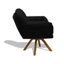 Ver imagem 4 de Kit 2 Poltrona Safira Cadeira Robusta Base Giratória Fibra Silicone Sala Estar Clínica Recepção Velu