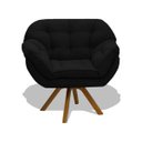 Ver imagem 3 de Kit 2 Poltrona Safira Cadeira Robusta Base Giratória Fibra Silicone Sala Estar Clínica Recepção Velu